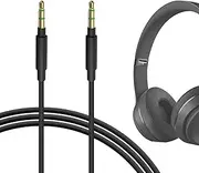 Geekria Audio Cable Compatible with Beats Studio Pro/3/2, Solo 4/3/HD/Pro, Mixr Headphones, 3.5mm to 3.5mm Replacement Stereo Cord (4 ft /1.2 m)
