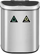 Maxkon 70L Motion Sensor Rubbish Bin Recycle Bin Stainless Steel Kitchen Waste Dustbin Sliver