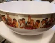 Vintage Coca Cola Melamine 2002 Relaxing with a Coke Collage Lg Bowl 12"