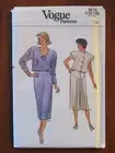 VOGUE PATTERN - 9215 LADIES DRESS SHAPED YOKE BACK PLEATS SIZE 14 UNCUT