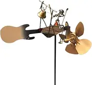 Garden Windmill, Metal Yard Windmills, 9.84x5.91x5.91 Inches Microphone Bell Bee Decoration, Wind Spinner for Park, Farmhouse, Patio, Yards and Seasonal Landscape