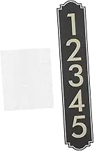 Generic 1 Set Address Sign Digital Signage Door Sign Address Plaques for House Numbers Office Signs House Address Plaque for outside Office Door Name Plate Metal Signs Outdoor Black Iron