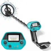 Metal Detectors with High Accuracy, Waterproof, Height Adjustable, Gold Detector 78-108 cm with 25 cm Search Coil and Headphone Jack for Children and Adults, Rechargeable Battery