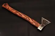 Custom Handmade Carbon Steel Viking Axe/Hatchet & Sheath 17'' Free Engraving TM