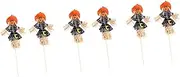 CAXUSD 3sets Witch Scarecrow DIY Accessory for Halloween Decor Flower Basket Scarecrow Decoration Autumn Thanksgiving Arrangement Durable Cloth Material for Creative Floral Displays 2pcs*3