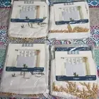Lot Home Essentials Kmart PALM TREE Embroidery Wood Beads Topper Valance Curtain