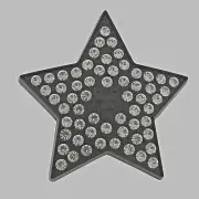 Star Belt Buckle Black Metal White Rhinestones Bling Style Hip Rock Iced Men New
