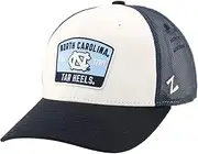 ZHATS Standard NCAA Officially Licensed Snapback Hat Big Rig Patch White Navy Switchback