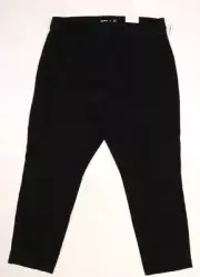 Old Navy Womens High Rise Pixie Split Hem Solid Black Dress Pant Black 20
