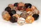 24X17-14X11MM MIX QUARTZ GEMSTONE FACETED NUGGET LOOSE BEADS 7.5inch