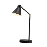 O’Bright Astrum - LED Desk Lamp with Dual USB Charging Ports, 100% Metal Black