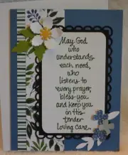 Stampin Up! Card Kit SYMPATHY God Understands Prayer & Loving Care BLESS YOU