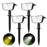 Solar Spot Lights Outdoor Motion Sensor, IP68 Waterproof Solar Landscape Spot...
