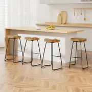 4x Artiss Bar Stools Tractor Seat 75cm Wooden