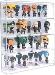 Elegant Acrylic Display Case with Mirrored Back - 4 Tiers for Mini Collectibles