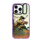 iPhone 16 Pro Impact Ring Stand Case MagSafe Compatible Savage Pellucidar by Frazetta Girls