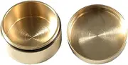Colaxi Brass Pill Case Pocket Pill Container Multipurpose Portable Dustproof Round Pill Box Sealed Container for Outdoor Working