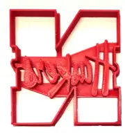 6 X SIZE 1.75" UNIVERSITY OF NEBRASKA LINCOLN CORNHUSKERS HUSKERS FONDANT FD2603
