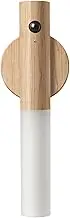 LANDGOO Motion Sensor Night Lights Magnet Body Sensor Hallway Night Lights Rechargeable Led Light Portable Stairway Night Lights Wooden Wall Sconce Battery Powered Cabinet Lights(White Ash Wood)