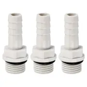 Hose Barb Fitting 9mm Barbed G1/4 Male Thread, 3 Pack Pipe Connector, Grey