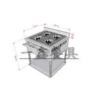 在飛比找蝦皮購物優惠-一鑫餐具【四口西餐爐】單口爐快速爐西餐爐