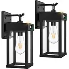 2 Pack Outdoor Solar Wall Light Fixtures With Dusk To Dawn Sensor,Large Size ...