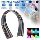 Portable Personal Neck Fan Necklace Mini Air Conditioner Cooling Fan Royal Blue