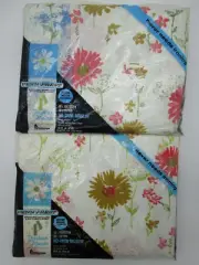 Vintage FASHION MANOR Penney Full Double Flat & Fitted Muslin Sheets Flower