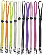 Tovip 10Pcs Mixed Color Hat Chin Cord with Adjustable Cord Fastener - Unisex Removable Sun Hat Chin Strap with Spring Loaded Stop Cord Lock, Windproof Buckle Retaining Clip