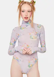 [By Samii Ryan] Care Bears Through The Clouds Mesh Bodysuit