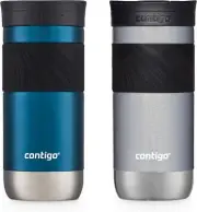 Contigo SNAPSEAL Insulated Stainless Steel Travel Mug With Grip, 16oz., Satin