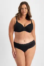 Jockey Parisienne Bamboo Bikini - Black, Size: 12