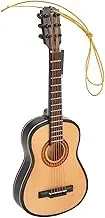 Miniature Guitar Replica, Miniature Guitar Stand with Guitar Stand Case, Wooden Miniature Guitar Ornament for Tree Living Room Study