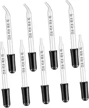 CHILDWEET 40 Pcs Dropper Tip Eye Dropper Pipettes Pipette Glass Black