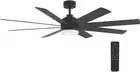 Home Decorators Celene 62 in Indoor/Outdoor Black Ceiling Fan with Remote
