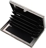 [Holibanna] Rhinestone Card Holder Multifunctional Organizer for Credit Cards Metal Wallet Metal Wallet Card Holder Card Organizer Credit Card Organizer