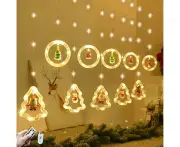 3m Christmas Curtain Lights, Christmas Fairy Lights, USB Christmas Decorations, Christmas Light Ring