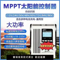 在飛比找樂天市場購物網優惠-MPPT太陽能控制器通用型房車船用全自動太陽能充電器光伏mp