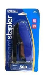 Desktop Hand Held Standard 26/6 Stapler With 500 Ct Staples BLUE