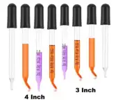 8Pc Assorted Kit of Essential Oils Medicine Art Eye Glass Pipette Dropper