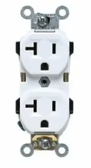 Leviton S02-0BR20-0WS Duplex Receptacle, White
