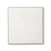 E Style Thiago Hand Painted Abstract Wall Art Hanging Decor 100cm White