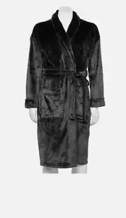 Plush Robe NWTs Black SZ L XL Sealed Sonoma Goods For Life Super Soft