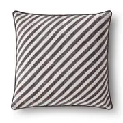 Cadence & Co. Oscar Faux Linen Striped Cushion Cacao