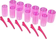 18pcs Hair Curlers With Clips Plastic Self-adhesive Hair Roller For Women Heatless Rollers Hairdressing Curlers