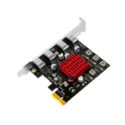 Desktop 5Gbps PCI-E to USB3.0 Expansion Card ,4-Port Type-C Adapter Card2141