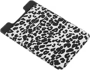 Uonlytech Phone Card Holder Adhesive for Credit Cards Coins Ultra Thin Phone Back Pocket Storage Bag Fashionable Leopard Print Design Compatible with Smartphones