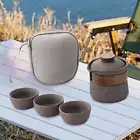 Travel Teapot Set Modern Portable Teapot Teacups Set for Home Indoor Travel
