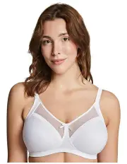 [Royce Lingerie] Charlotte Cotton-Lined Full Bust Wirefree Support Bra in White