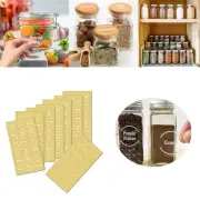 Letter Spice Labels Transparent Kitchen Jars Cans Stickers Food Room Sticker